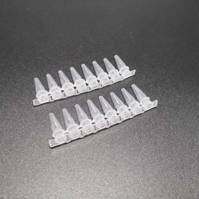 0.2mL tuyau clair de consommables de laboratoire médical de tubes de l'ACP 8-Strip haut aucune couverture